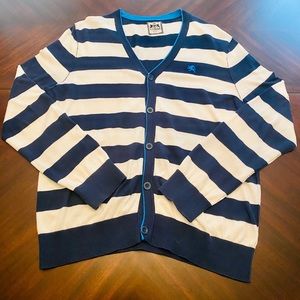 Men V-Neck Button Down Sweater